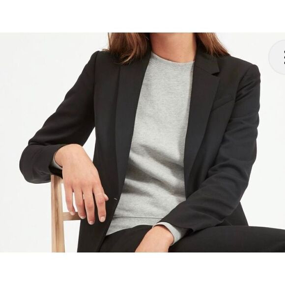 Everlane The Italian GoWeave Black Classic Blazer size 6 Wool - Picture 2 of 12